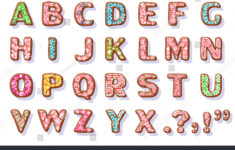 Ginger Cookies Alphabet Christmas Food Letters Stock Vector with regard to Christmas Food Alphabet