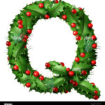 Holiday Font Letter Q As A Festive Winter Season Decorated Garland Within Christmas Alphabet Letter Q