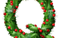 Holiday Font Letter Q As A Festive Winter Season Decorated Garland within Christmas Alphabet Letter Q