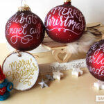 How To Create Gorgeous Hand Lettered Christmas Ornaments (Tutorial) With Regard To Glass Alphabet Christmas Ornaments