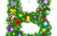 Letter B Christmas Decoration Alphabet Stock Vector (Royalty Free intended for Christmas Alphabet Letter B