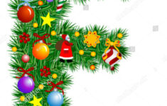 Letter F Christmas Tree Decoration Alphabet Stock Vector (Royalty pertaining to Christmas Alphabet Letter F