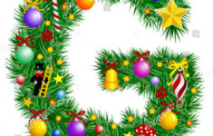 Letter G Christmas Tree Decoration Alphabet Stock Vector (Royalty for Christmas Alphabet Letter G