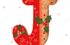 Letter J Cookie Alphabet Vector Christmas Stock Vector (Royalty inside Christmas Alphabet Letter J