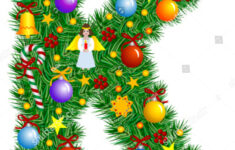 Letter K Christmas Tree Decoration Alphabet Stock Vector (Royalty throughout Christmas Alphabet Letter K