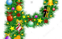 Letter P Christmas Tree Decoration Part Stock Vector (Royalty Free within Christmas Alphabet Letter P