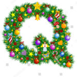 Letter Q Christmas Tree Decoration Alphabet Stock Vector (Royalty Inside Christmas Alphabet Letter Q