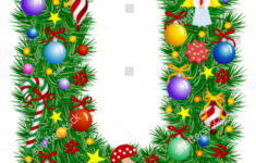 Letter U Christmas Tree Decoration Alphabet Stock Vector (Royalty in Christmas Alphabet Letter U