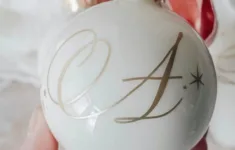 Luxury Alphabet Christmas Bauble - Holly &amp; Co in Glass Alphabet Christmas Ornaments