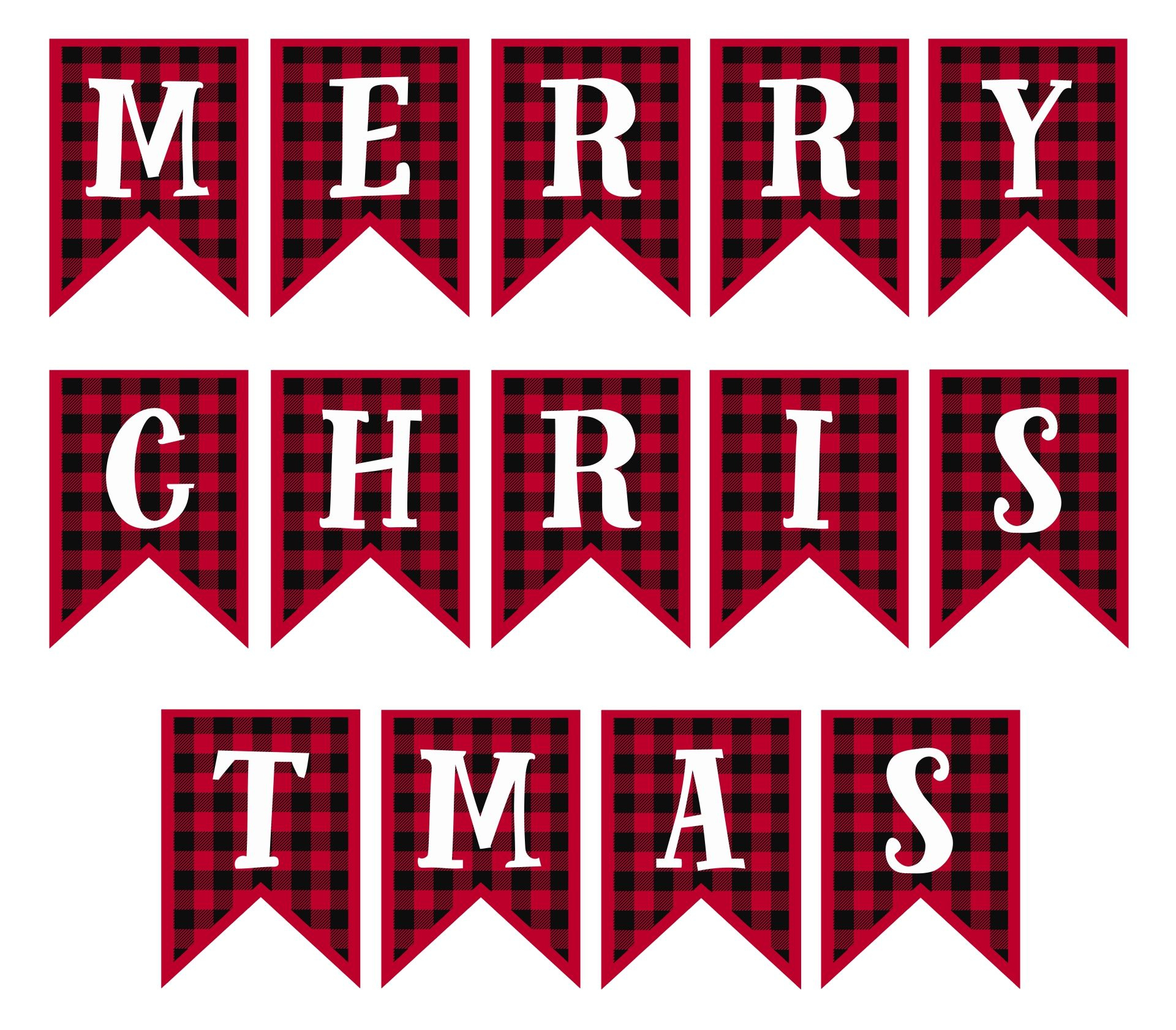 Merry Christmas Lettering - 15 Free Pdf Printables | Printablee for Free Christmas Alphabet Letters Printable Free Pdf