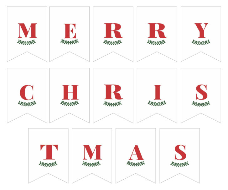 Merry Christmas Alphabet Printable