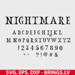 Nightmare Before Christmas Font Svg, Halloween Font Svg, Dxf Intended For Nightmare Before Christmas Font Alphabet