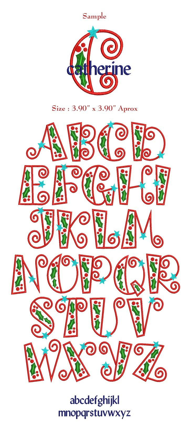 Cute Christmas Font Alphabet