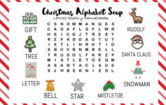 Pin Page regarding Christmas Alphabet Soup