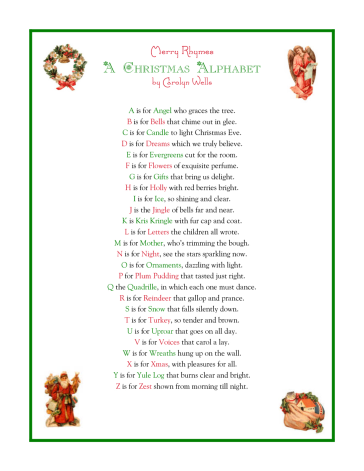 The Christmas Alphabet Song Lyrics