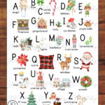 Printable Christmas Art, Christmas Abc'S, A Z Christmas Words Intended For Christmas Themed Words For Each Letter Of The Alphabet