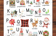 Printable Christmas Art, Christmas Abc'S, A-Z Christmas Words intended for Christmas Themed Words For Each Letter Of The Alphabet