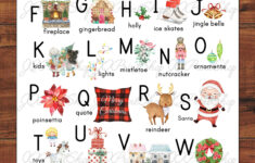 Printable Christmas Art, Christmas Abc'S, A-Z Christmas Words with regard to Christmas Words With Alphabet