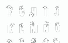 Printable Christmas Bubble Letters Alphabet in Christmas Alphabet Letters to Color