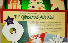 Robert Sabuda Christmas Alphabet Deluxe Anniversary Signed 3D Pop with Sabuda Christmas Alphabet Cards