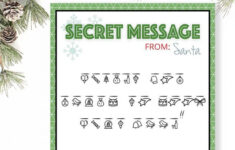 Secret Message From Santa Printable for Secret Christmas Message Alphabet