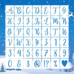 Set Of 42 Christmas Number And Letter Stencils For Painting On Throughout Christmas Alphabet Stencils