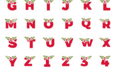 Set Of Letters And Numbers Decorated With Mistletoe. Christmas inside Clipart Christmas Alphabet Letters