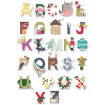 Sizzix • Thinlits Die Set Christmas Alphabet Regarding Christmas Alphabet Images