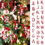 Sksloeg Christmas Acrylic 26 Letters Decorations, Christmas For Christmas Alphabet Letters Decorations