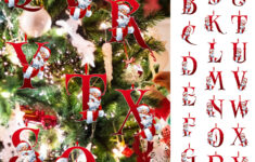 Sksloeg Christmas Acrylic 26 Letters Decorations, Christmas for Christmas Alphabet Letters Decorations