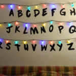 Stranger Alphabet Wall Led Christmas Lights Letters Vinyl Pertaining To Christmas Lights Alphabet Letters