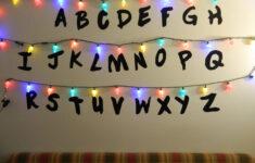 Stranger Alphabet Wall Led Christmas Lights Letters Vinyl pertaining to Christmas Lights Alphabet Letters