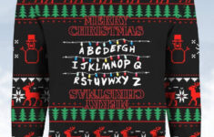 Stranger Things Alphabet Ugly Christmas Sweater pertaining to Stranger Things Alphabet Christmas Sweater
