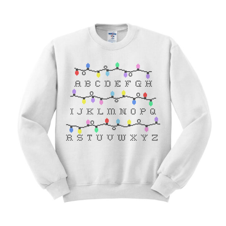 Stranger Things Alphabet Christmas Sweater