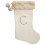 Teddy Alphabet Initial Santa Christmas Stocking Letter Personalised  Embroidered In Christmas Alphabet Stockings