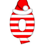 The Letter Q, In The Alphabet Set "Christmas Candy Cane," Is Red Within Christmas Alphabet Letter Q