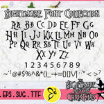 The Nightmare Before Christmas Font Svg, Png, Jpg, Tnbc Vector Alphabet,  Nightmare Font Bundle For Silhouette Cameo Or Cricut Font Svg Files Within Nightmare Before Christmas Font Alphabet