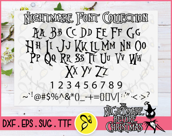 Nightmare Before Christmas Font Alphabet