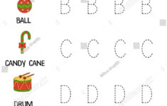 Tracing Letters English Alphabet Christmas Alphabet Stock Vector for Christmas Alphabet Tracing