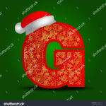 Vector Alphabet Letter G Christmas Hat Stock Vector (Royalty Free Throughout Christmas Alphabet Letter G