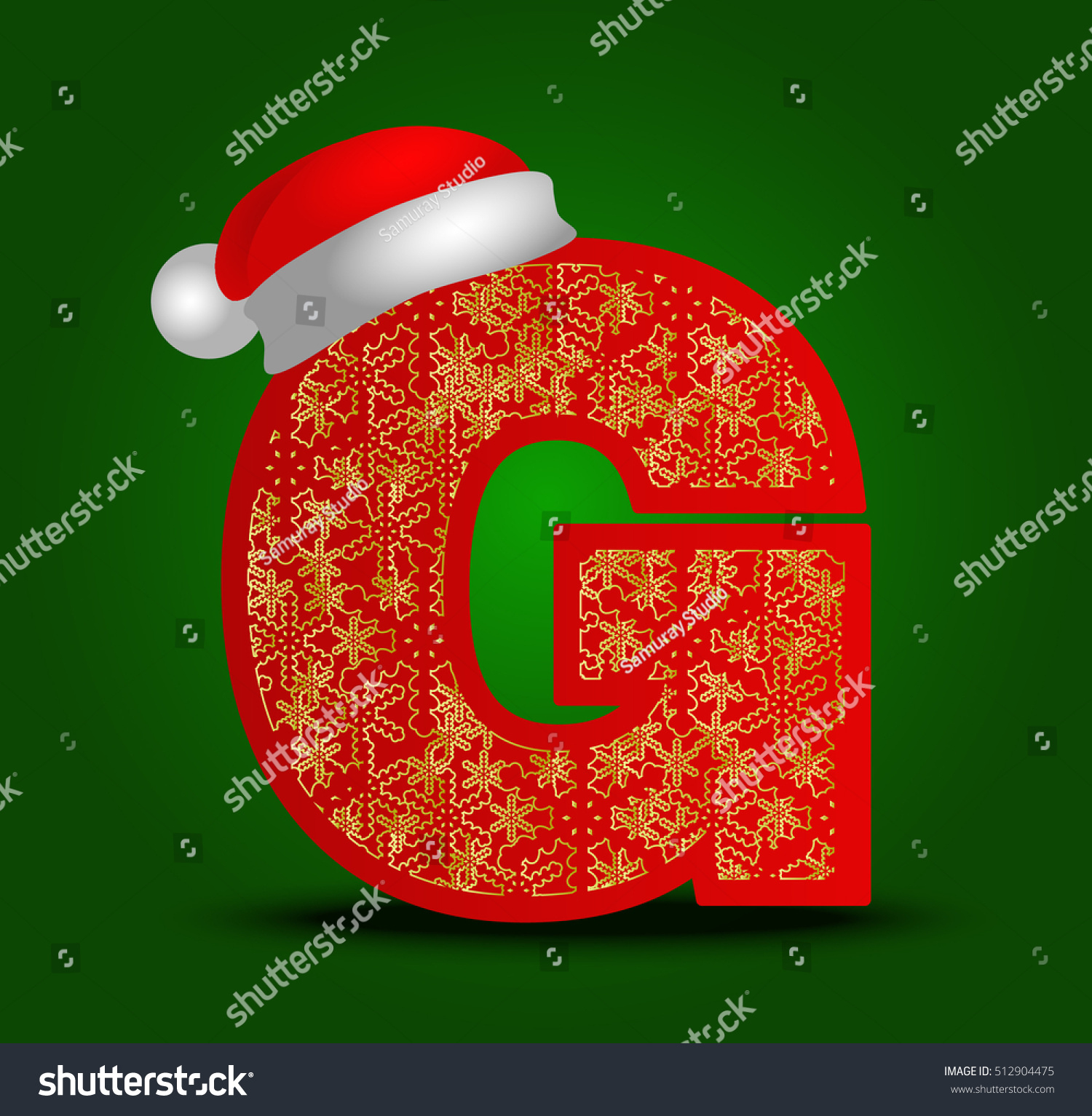 Vector Alphabet Letter G Christmas Hat Stock Vector (Royalty Free throughout Christmas Alphabet Letter G