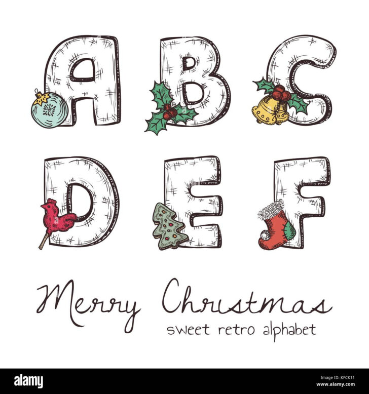 Christmas Alphabet Vector